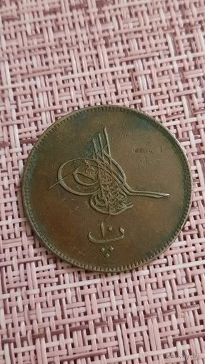 Египет  10 пара 1277/4  1865 г