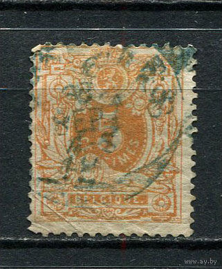 Бельгия - 1869/1880 - Цифры 5С - [Mi.25Ab] - 1 марка. Гашеная.  (Лот 21CY)