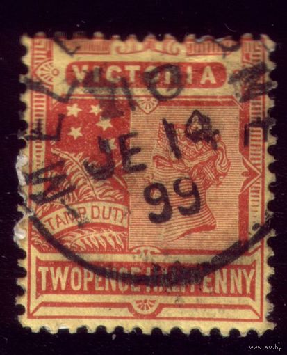 1 марка 1890 год Австралия Королева Виктория Mi 113 Gibbons 74