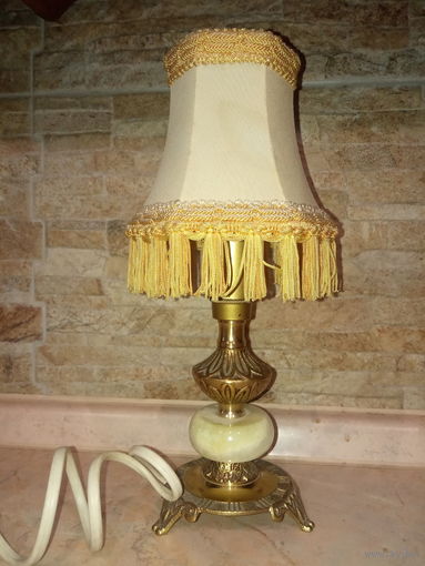 Лампа настольная бронза оникс