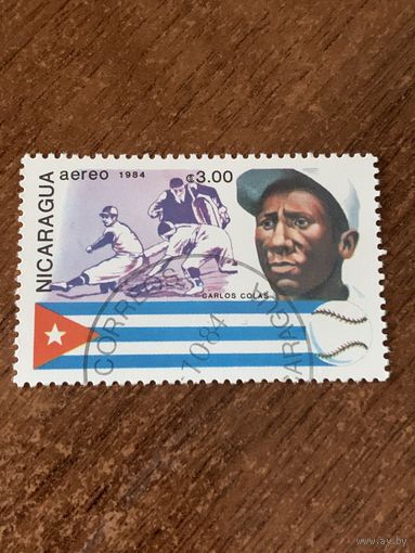 Никарагуа 1984. Бейсбол. Carlos Colas. Марка из серии