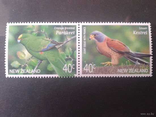 Новая Зеландия 2000 попугаи сцепка