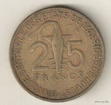 Западная Африка 25 франк 1970