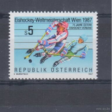 [1454] Австрия 1987. Спорт.Хоккей. Одиночный выпуск. MNH
