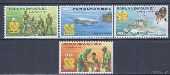 [854] Папуа-Новая Гвинея 1981. Армия.Униформа.Самолет.Корабль. СЕРИЯ MNH. Кат.2 е.