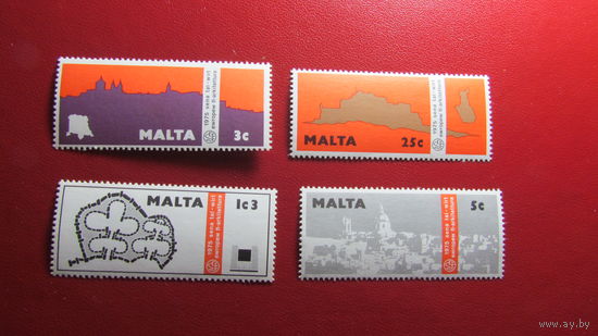 Мальта 1975г Европейское архитектурное наследие