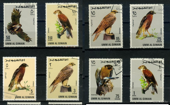 ОАЭ Умм-ель-Кайвайн 1968г. хищные птицы, 8м.
