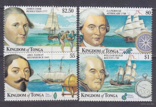1999 Тонга 1547-1550 Корабли с парусами - первооткрыватели 9,00 евро