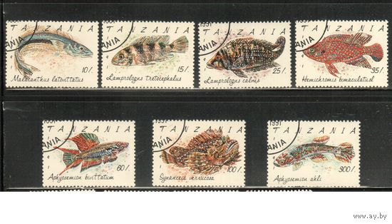 Танзания-1991(Мих.1040-1046)  гаш. , Фауна, Рыбы(полная серия)