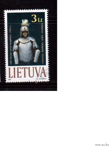Литва-1999 (Мих.713) , гаш. , Рыцарские доспехи