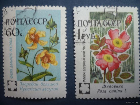 1960 No по кат. Загорского 2415, 2416  Флора СССР.