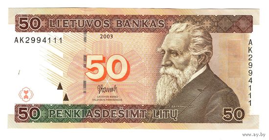 50 лит Литва 2003 г.