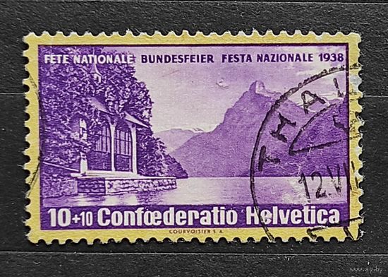 Швейцария, 1м гаш, швейцарская конфедерация 1938г