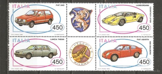 Италия 1985 Автомобили