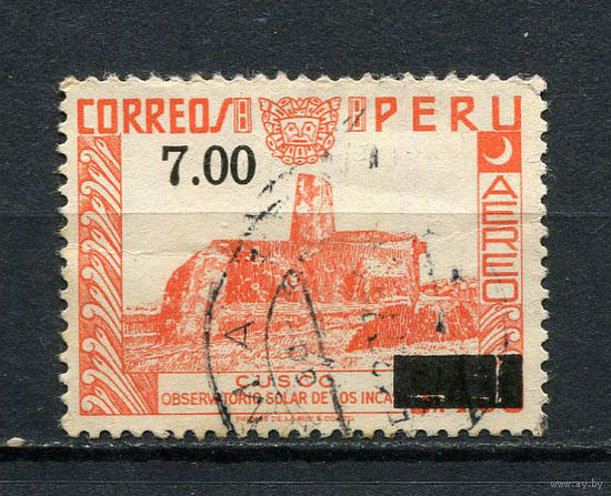 Перу - 1977 - Архитектура с надпечаткой 7S на 4,30S - [Mi.1041] - 1 марка. Гашеная.  (Лот 76CB)