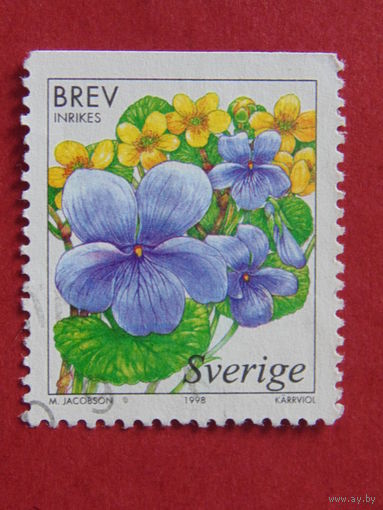 Швеция 1998 г. Цветы.