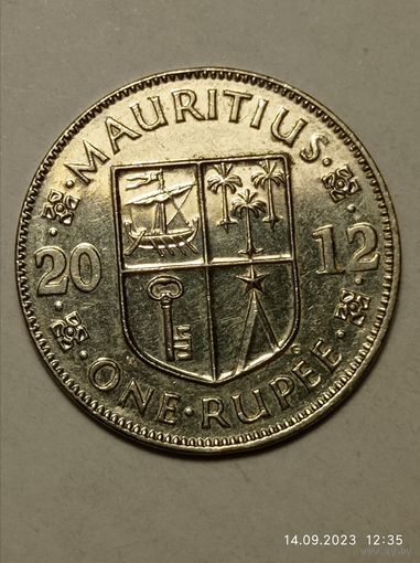 Маврикий  1  рупия 2012 года .