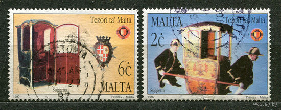 Мальтийское искусство. Паланкины. Мальта. 1997. Серия 2 марки