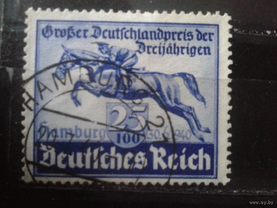 Рейх 1940 Коричневая лента, скачки в Гамбурге Михель-15,0 евро гаш