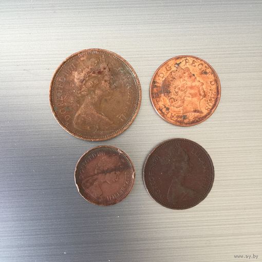 Великобритания, 4 монеты одним лотом