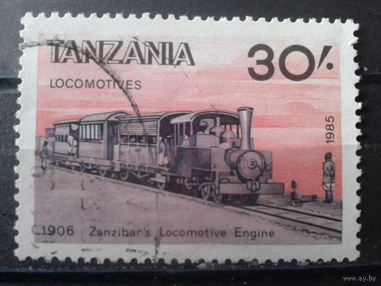 Танзания 1985 Паровоз, концевая Михель-4,0 евро гаш