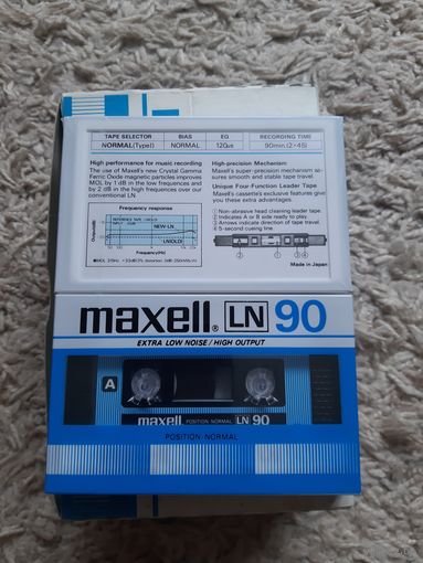 Кассета maxell LN 90 . 1982 года. С блока.