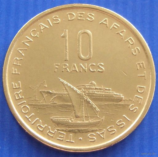 Французские Территории Афаров и Исса. 10 франков 1970 год  KM#17  Тираж: 300.000 шт