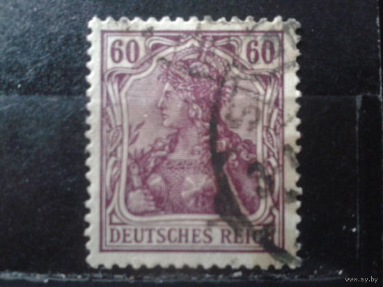Германия Рейх 1911 "Германия" 3-й выпуск ВЗ 1 60 пф Михель-18,0 евро гаш