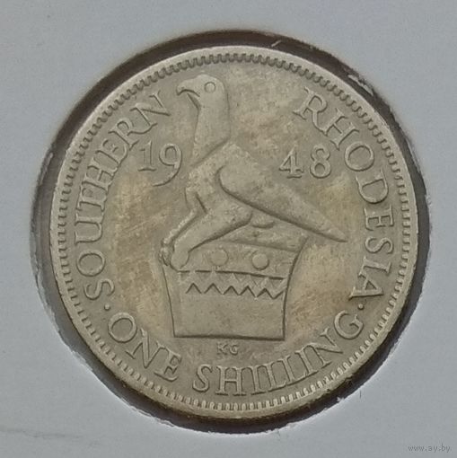 Южная Родезия 1 шиллинг 1948 г. В холдере