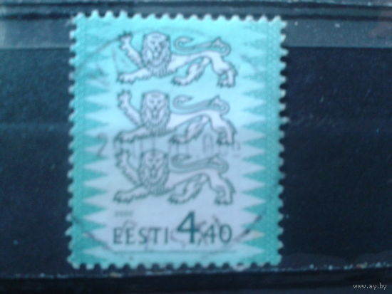Эстония 2000 Стандарт, герб 4,40 Михель-1,0 евро гаш