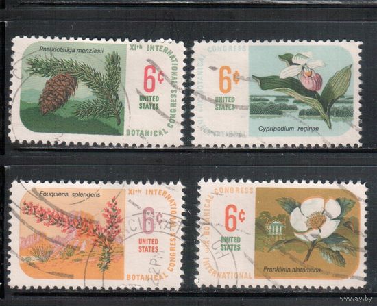 США-1969, (Мих.986-989) , гаш. , Флора, Цветы(полная серия)(2)