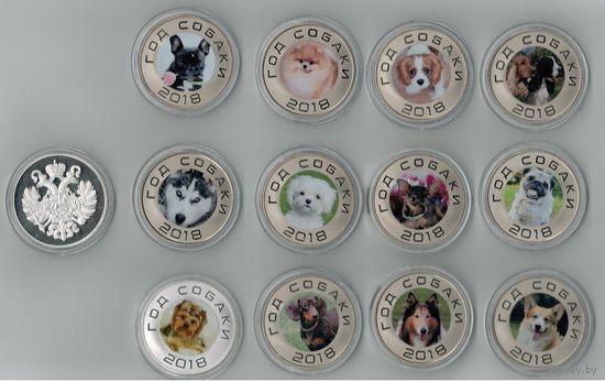 Набор монетовидные жетоны собаки