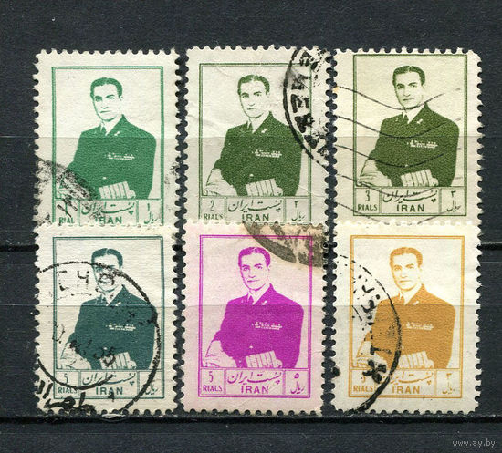 Иран - 1954-1955 - Шах Мохаммед Реза Пехлеви - 6 марок. Гашеные.  (Лот 11CG)