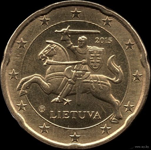Литва 20 евроцентов 2015 г. КМ#209 (17-34)