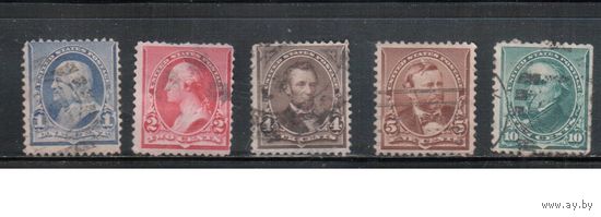 США-1890, (Мих.61-68), гаш.  , Стандарт, Президенты,